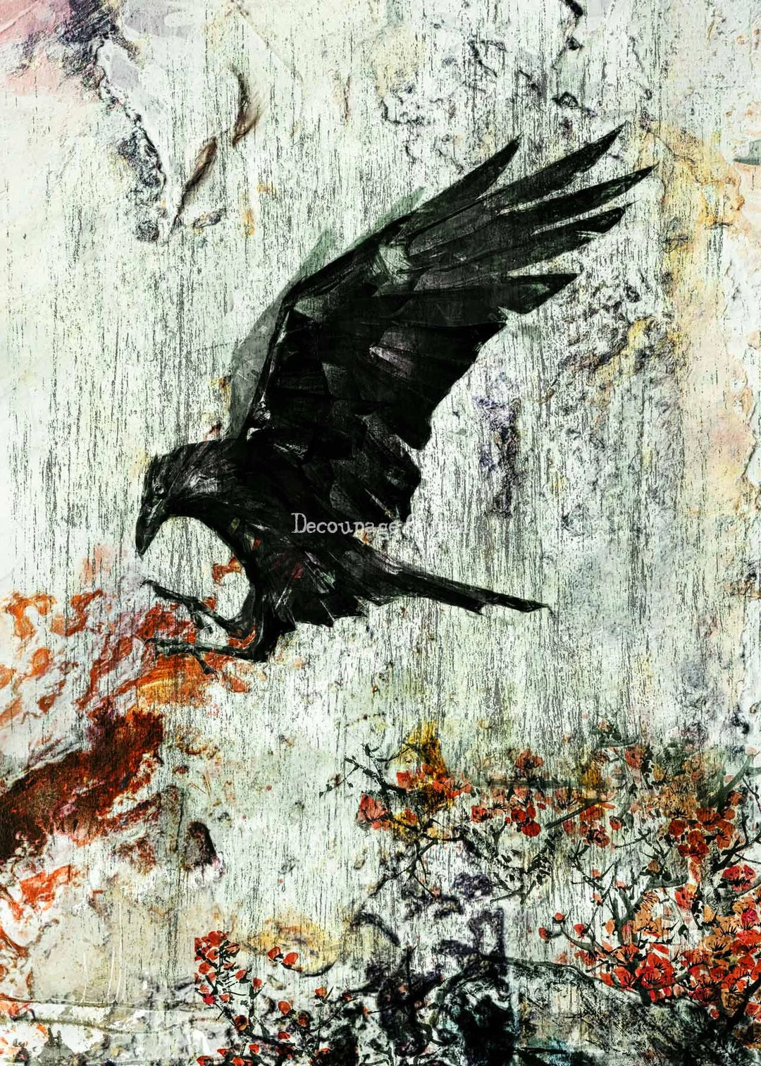 Decoupage Queen Rice Paper - Andy Skinner Quoth The Raven