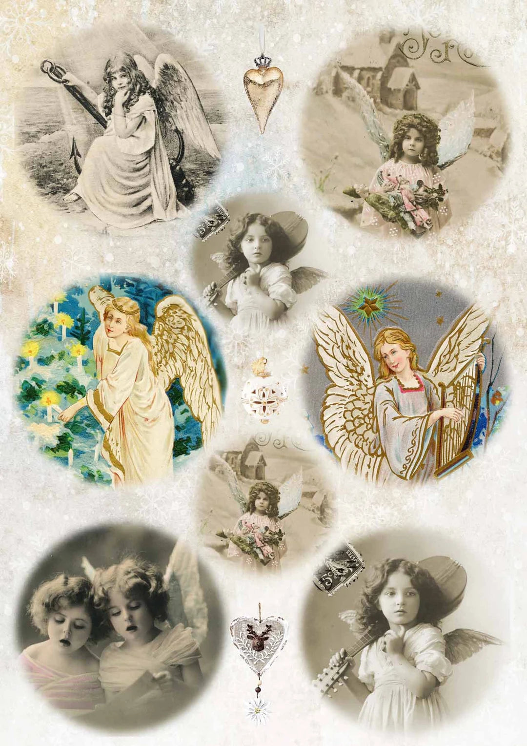 Decoupage Queen Rice Paper A4 - Angel Ornaments