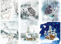 Roycycled Decoupage Paper - Winter Blocks