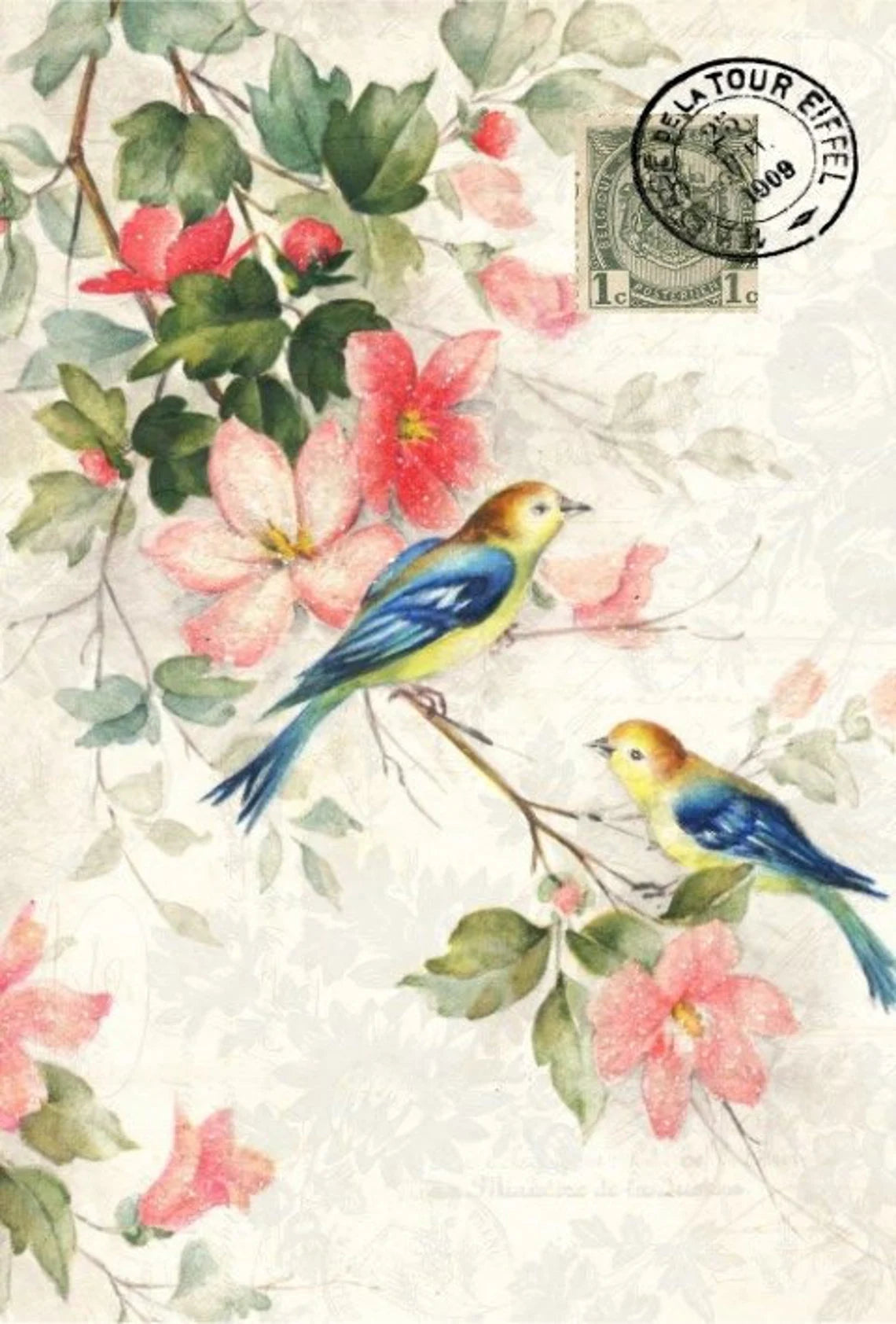 Roycycled Decoupage Paper - Blue Wings (Retired)