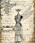 Roycycled Decoupage Paper - Grunge Dress Form (Retired)
