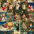 Decoupage Queen Rice Paper A4 - Advent Santas