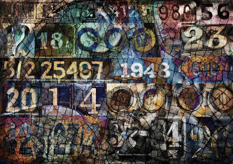 Decoupage Queen Rice Paper A4 - Number Mosaic