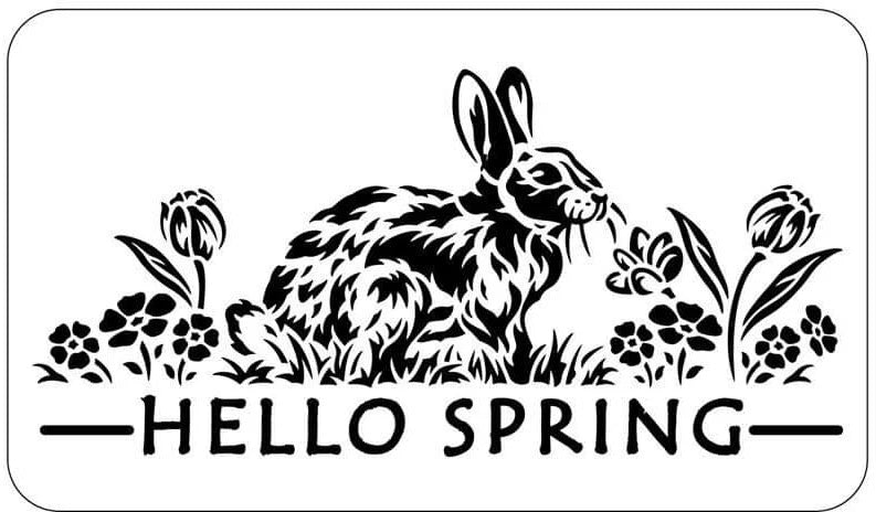 JRV Stencil - Hello Spring