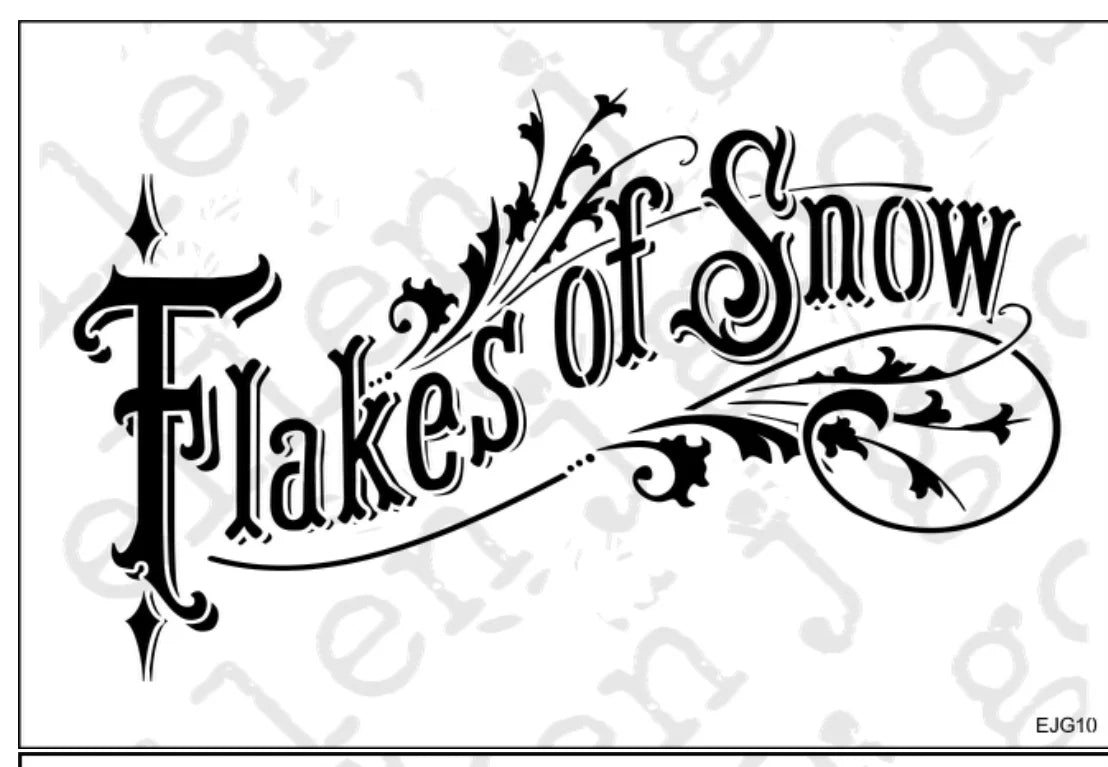 Ellen J Goods Stencil - Flakes of Snow