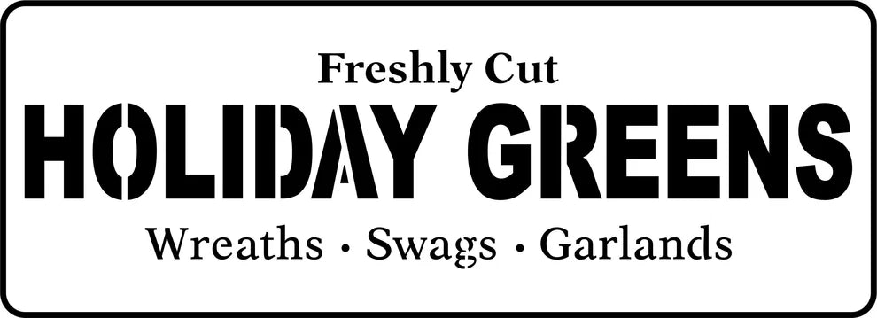 JRV Stencil - Holiday Greens
