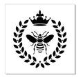 Muddaritaville Stencil - Laurel Wreath With Bee and Crown