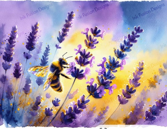 Ink Fusion Decoupage Rice Paper A4 - Bee with Kaleidoscope Wings