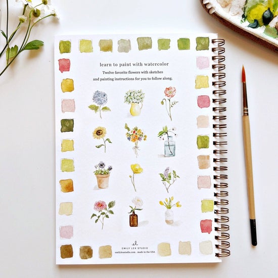 Emily Lex - Flowers Watercolour Workbook