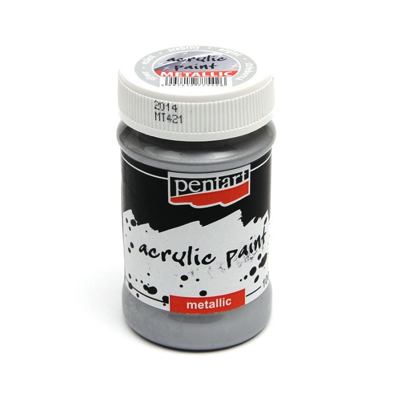 Pentart Acrylic Metallic Paint - Silver