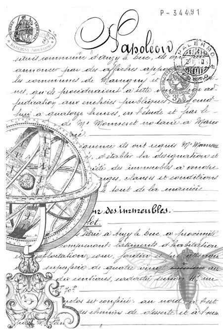 Roycycled Decoupage Paper - Script