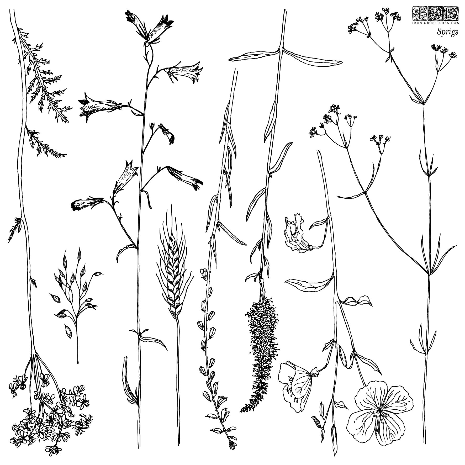IOD Stamp - Sprigs