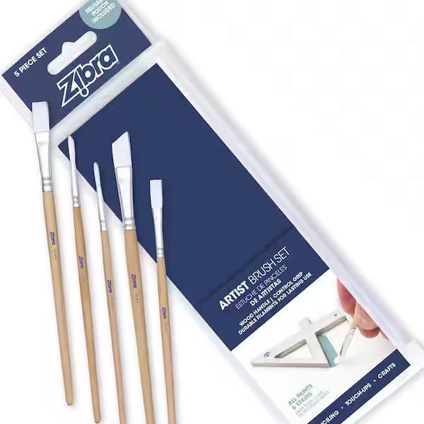 Zibra 5 Piece Artist Brush Set